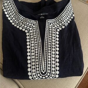 Tommy Hilfiger Navy Tunic with White Embroidery